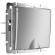 W1171206/ Розетка влагозащ. с зазем. с защит. крышкой и шторками (серебряный) W1171206