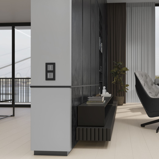 Сенсорный выключатель одноклавишный с подсветкой серебряный W4512006