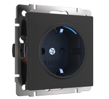 Розетка с подсветкой (черный матовый) W1171408