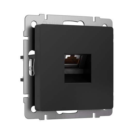 Розетка Ethernet RJ-45 cat. 6A экранированная (черный матовый) W5120108