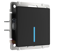 Умный сенсорный выключатель одноклавишный (черный) W4510608