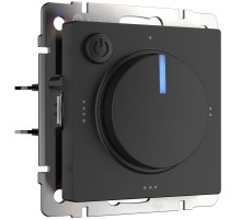 Терморегулятор электромеханический для теплого пола (черный матовый) W1151108