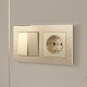 Выключатель двухклавишный (шампань) W1120011