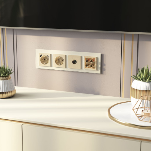 ТВ-розетка оконечная (шампань рифленый) W1183010