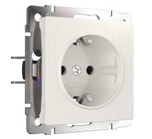Розетка с заземлением (перламутровый рифленый) W1171013