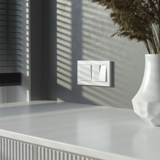 Выключатель одноклавишный (Hammer белый) W1210001