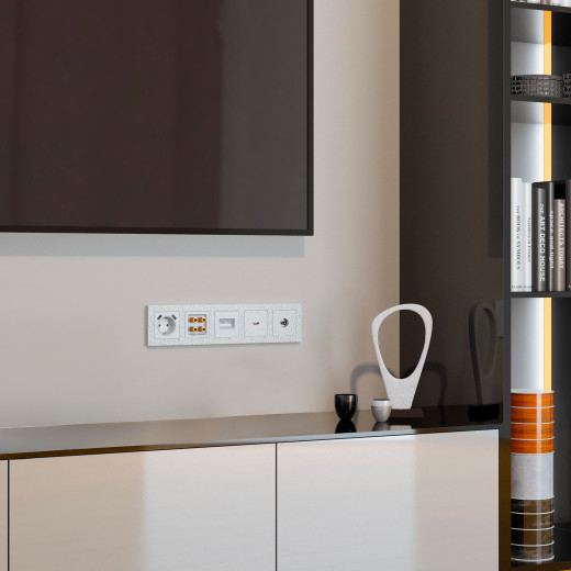 Накладка для розетки HDMI (Hammer белый) W1296001