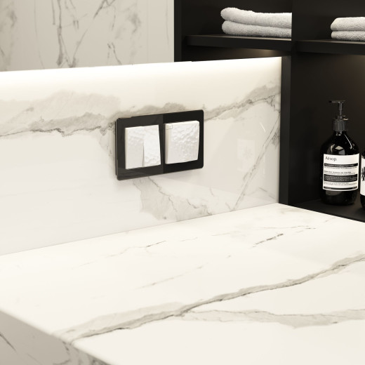 Выключатель двухклавишный (Hammer белый) W1220001