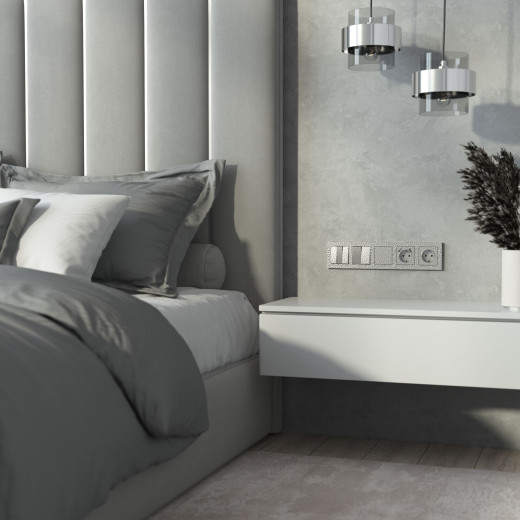 Набор клавиш для выключателя трехклавишного (Hammaer серебряный) W1239006