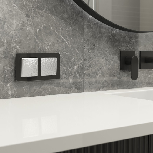 Выключатель одноклавишный (Hammaer серебряный) W1210006