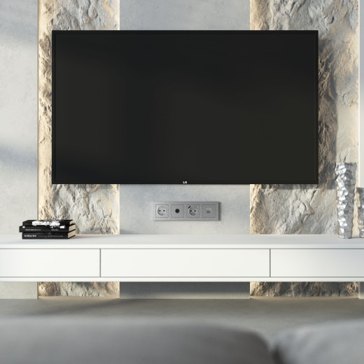 ТВ-розетка оконечная (Hammaer серебряный) W1283006