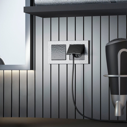 Выключатель одноклавишный Hammer (Hammar черный) W1210008