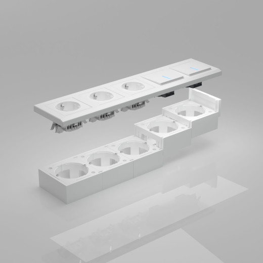 Коробка для накладного монтажа белый W8000001