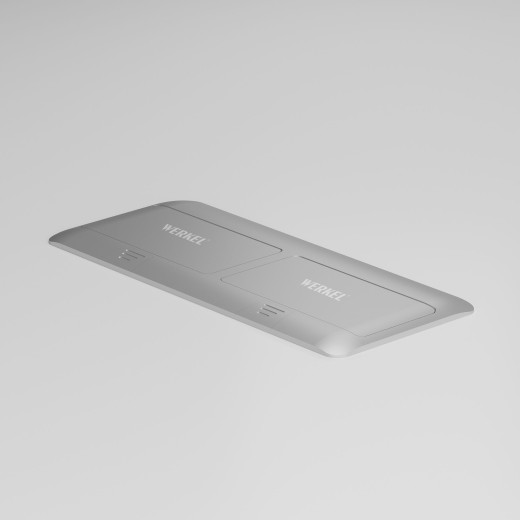 W8078065/ Выдвижной блок (Лючок) на 8 модулей (серебряный) W8078065