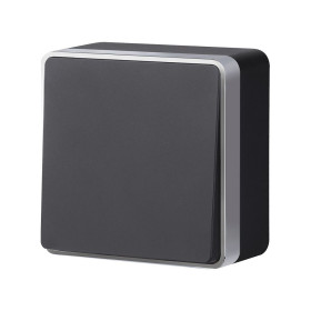 Выключатель одноклавишный Gallant черный с серебром W5010034 W5010034