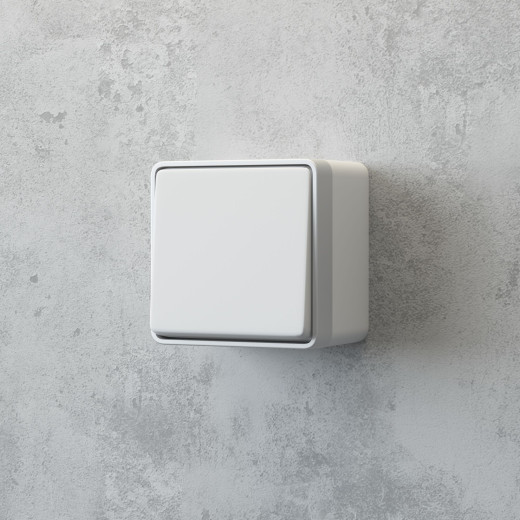 Выключатель одноклавишный влагозащищенный Gallant белый W5010201