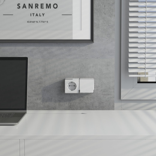 Выключатель одноклавишный Gallant белый W5010001