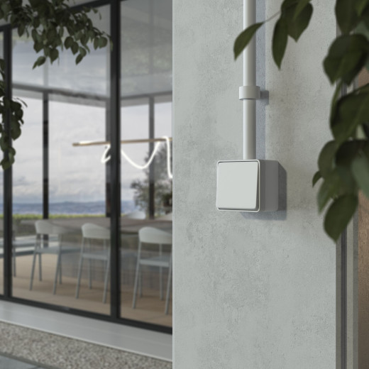 Выключатель одноклавишный влагозащищенный Gallant белый W5010201