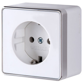 Розетка с заземлением Gallant белая W5071001