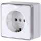 Розетка с заземлением Gallant белая W5071001