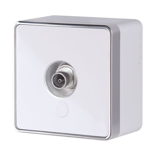 ТВ-розетка оконечная Gallant белая W5083001