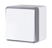 Выключатель одноклавишный влагозащищенный Gallant белый W5010201