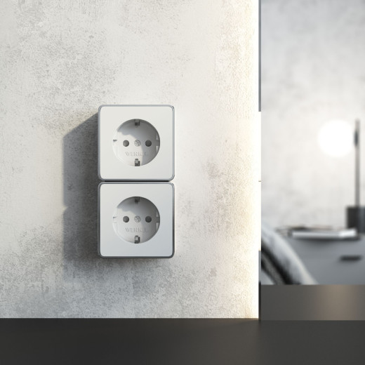 Розетка с заземлением Gallant белая W5071001