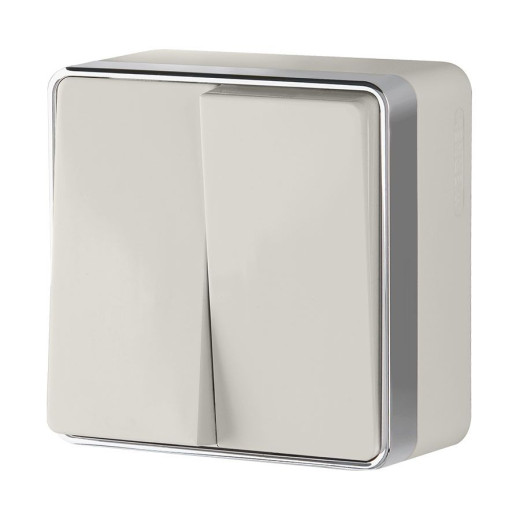 Выключатель двухклавишный Gallant слоновая кость W5020003