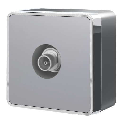 ТВ-розетка оконечная Gallant серебряный W5083006