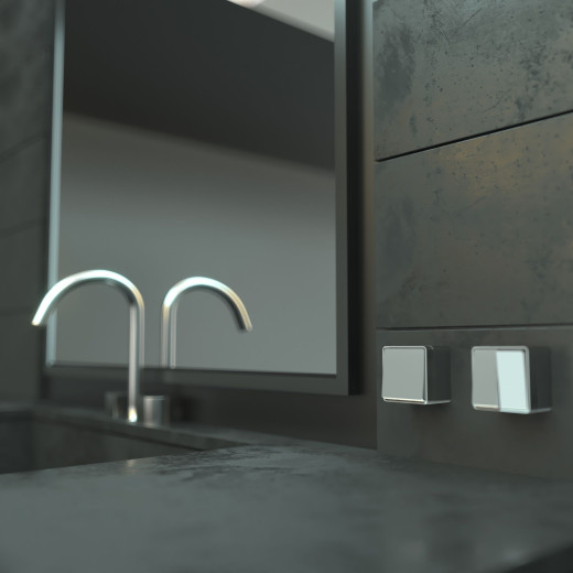 Выключатель двухклавишный Gallant серебряный W5020006