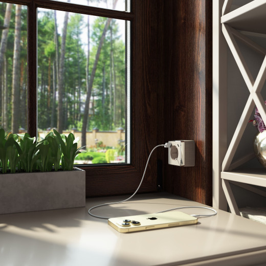 Розетка с заземлением, шторками и USB тип A+C Gallant шампань рифленый W5071710