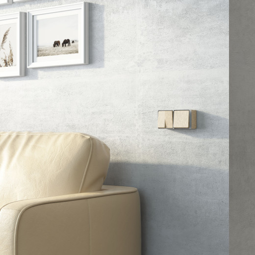 Выключатель одноклавишный Gallant шампань рифленый W5010010