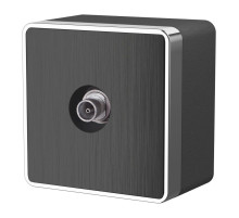 ТВ-розетка оконечная Gallant графит рифленый W5083004