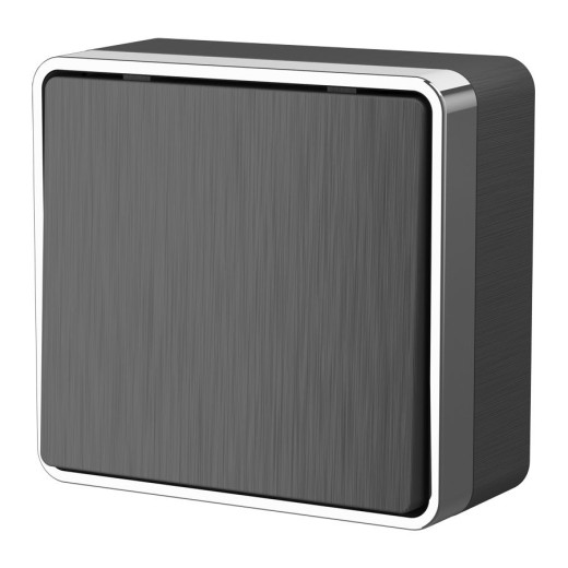 Выключатель одноклавишный проходной Gallant графит рифленый W5012004