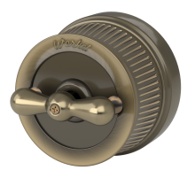 Переключатель/выключатель одноклавишный бронзовый ретро W5712012