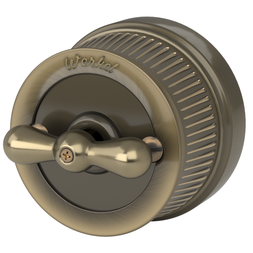 Переключатель/выключатель одноклавишный бронзовый ретро W5712012