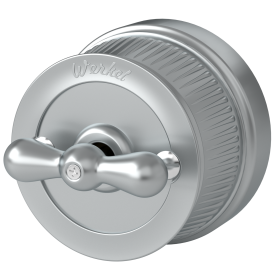 Выключатель на 4 положения двухклавишный матовый хром ретро WL19-01-05