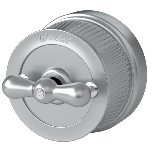 Выключатель на 4 положения двухклавишный матовый хром ретро WL19-01-05