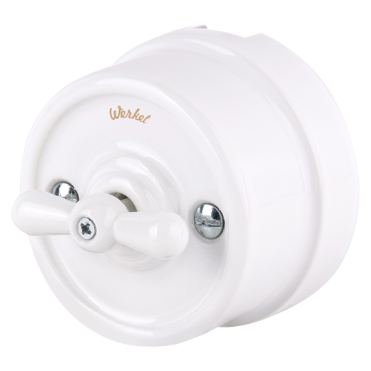 Переключатель/выключатель одноклавишный белый Ретро W5612001