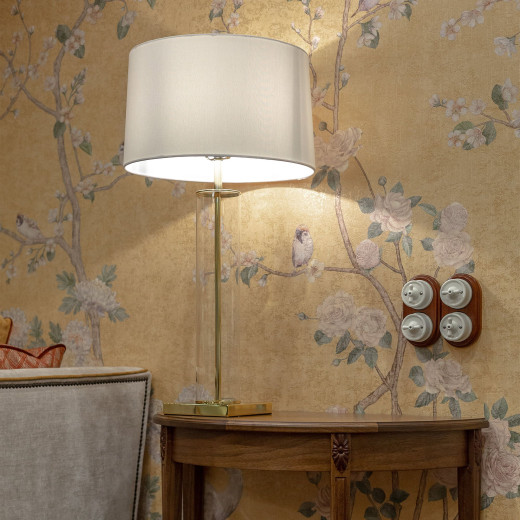 Выключатель на 4 положения двухклавишный белый ретро W5620001