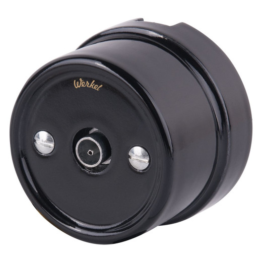 ТВ розетка  черный Ретро W5683008