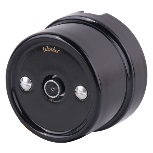 ТВ розетка черный ретро WL18-02-05