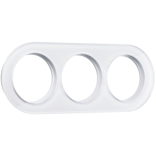 Рамка из стекла на 3 поста белый W0035101