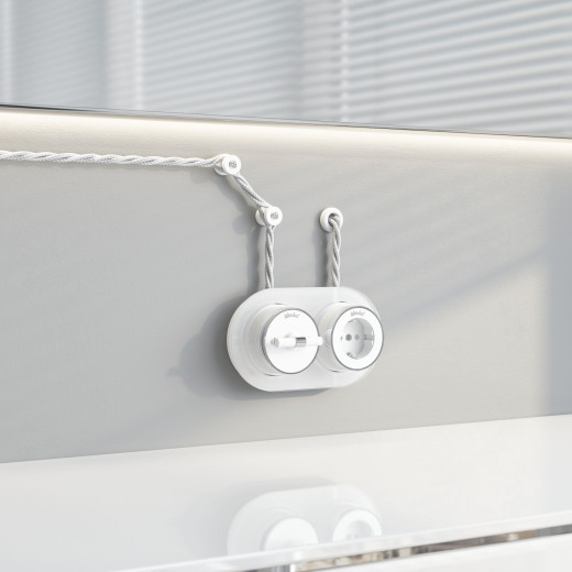 Втулка для вывода кабеля из стены 2 шт. белая ретро W6421101