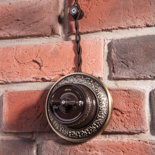 Ретро кабель витой 3х2,5 коричневый 20 м (под заказ) W6453314