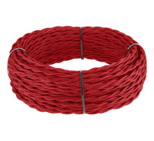 W6452248/ Ретро кабель витой 2х1,5 (красный) под заказ 20 м W6452248