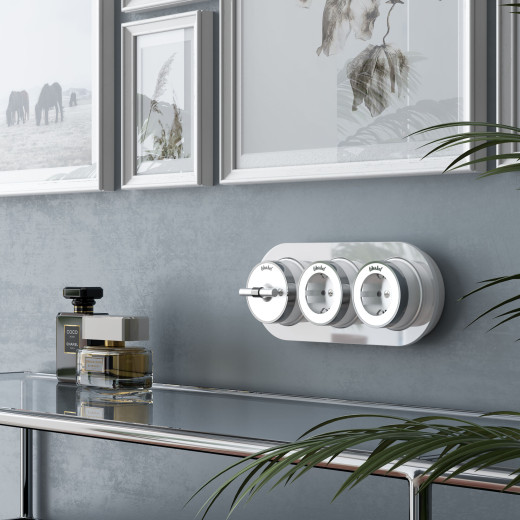 Переключатель/выключатель одноклавишный Vintage белый матовый/хром W5812050