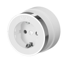 Розетка с заземлением Vintage белый матовый/хром W5871050