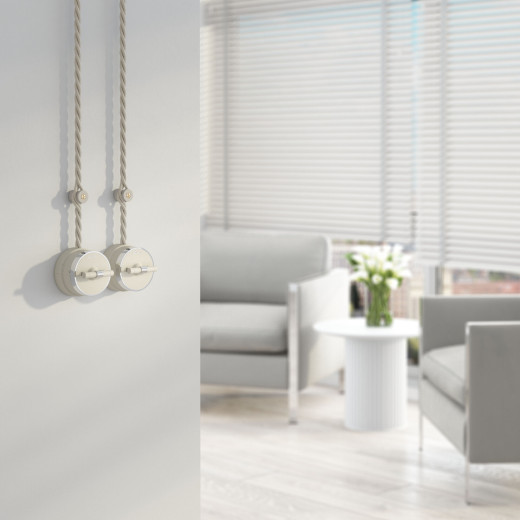 Переключатель/выключатель одноклавишный Vintage слоновая кость матовый/хром W5812055