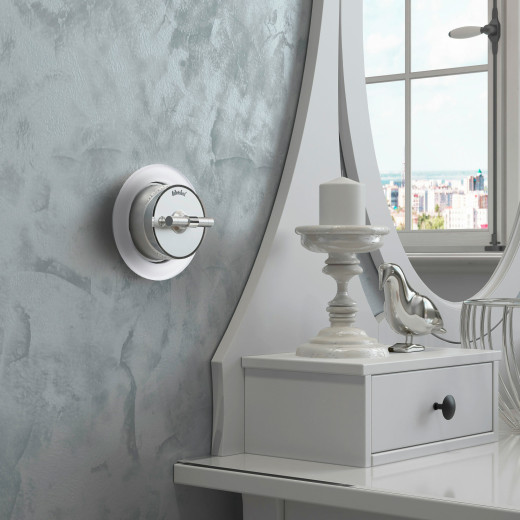 Переключатель/выключатель одноклавишный Vintage серебро матовый/хром W5812054